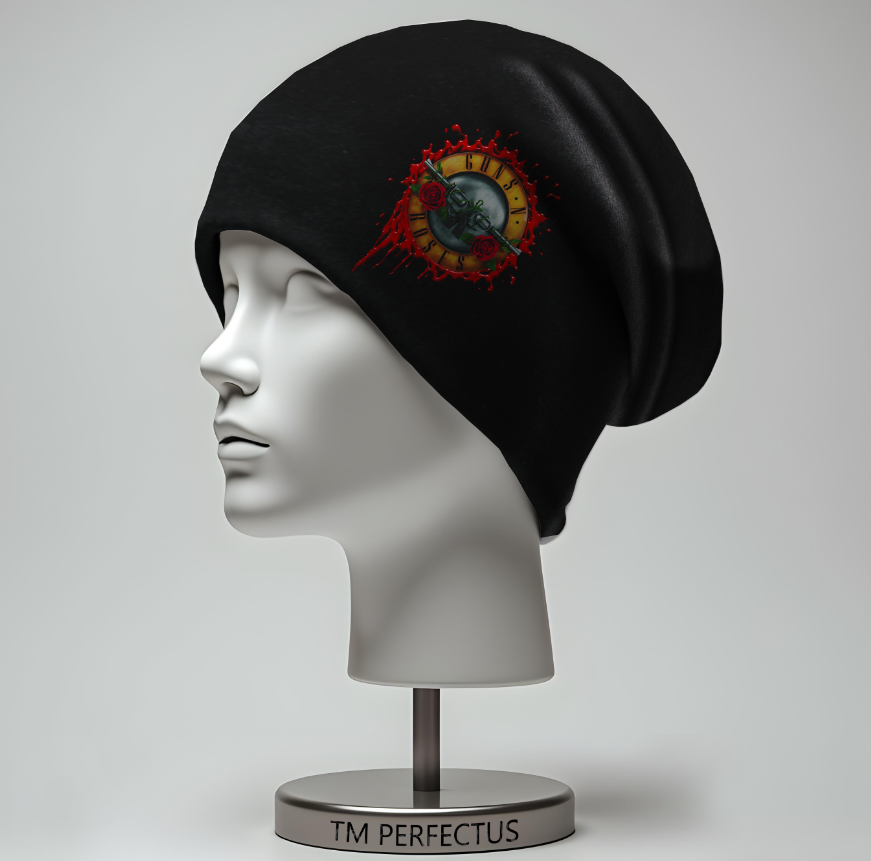 Шапка "Guns N' Roses Ганс ен Роузес музичний рок гурт лого емблема" унісекс з принтом ВСІ розміри, фото 1