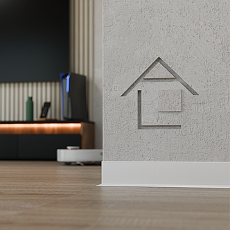 Плінтус накладний висотою 78мм АСП-78 "Стріла" білий, фото 2