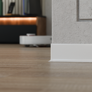 Плінтус накладний алюмінієвий АСП-80, 80х12х2600мм, білий