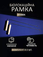 Біолокаційна рамка з нержавіючої сталі пряма лозохідний інструмент для пошуку води (набір з 2 штук)