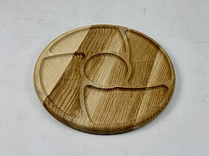 Менажница дерев'яна на 5 секцій кругла, 30 см