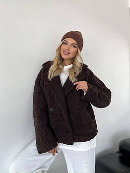 Жіноча тепла куртка із хутра Тедді