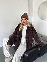 Жіноча тепла куртка із хутра Тедді, фото 9