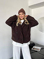 Жіноча тепла куртка із хутра Тедді, фото 4