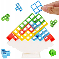 Настільна гра "Балансувальна вежа" на 16 блоків Tetris Tower/ Балансир гра тетрис вежа/Тетріс балансир