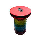 Складаний стілець Telescopic stool (розкладний телескопічний стілець) червоний, фото 3