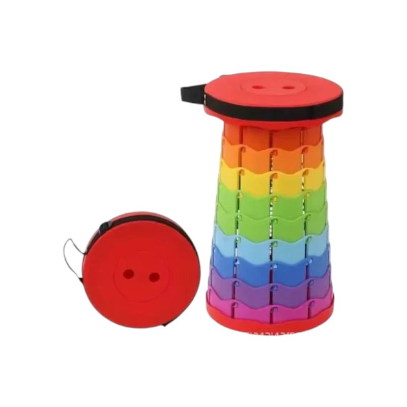 Складаний стілець Telescopic stool (розкладний телескопічний стілець) червоний, фото 1