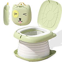 Складаний дорожній дитячий горщик до 30 кг, 24х17 см/ Портативний горщик для дітей/переносний унітаз дитячий