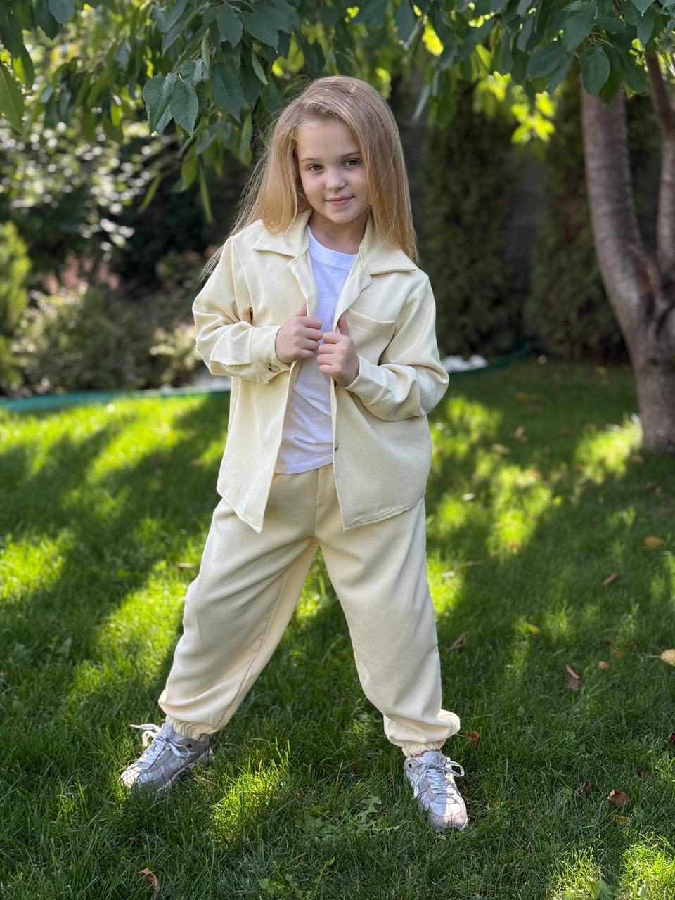 Дитячий прогулянковий вельветовий костюм унісекс, фото 1