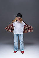 Дитяча натуральна сорочка у клітинку унісекс, фото 10