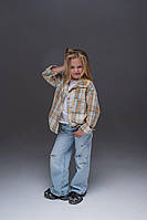 Дитяча натуральна сорочка у клітинку унісекс, фото 8