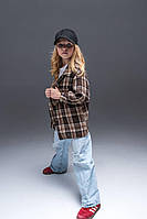 Дитяча натуральна сорочка у клітинку унісекс, фото 6