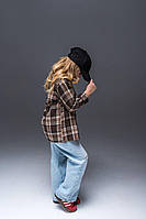 Дитяча натуральна сорочка у клітинку унісекс, фото 9