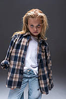 Дитяча натуральна сорочка у клітинку унісекс, фото 7