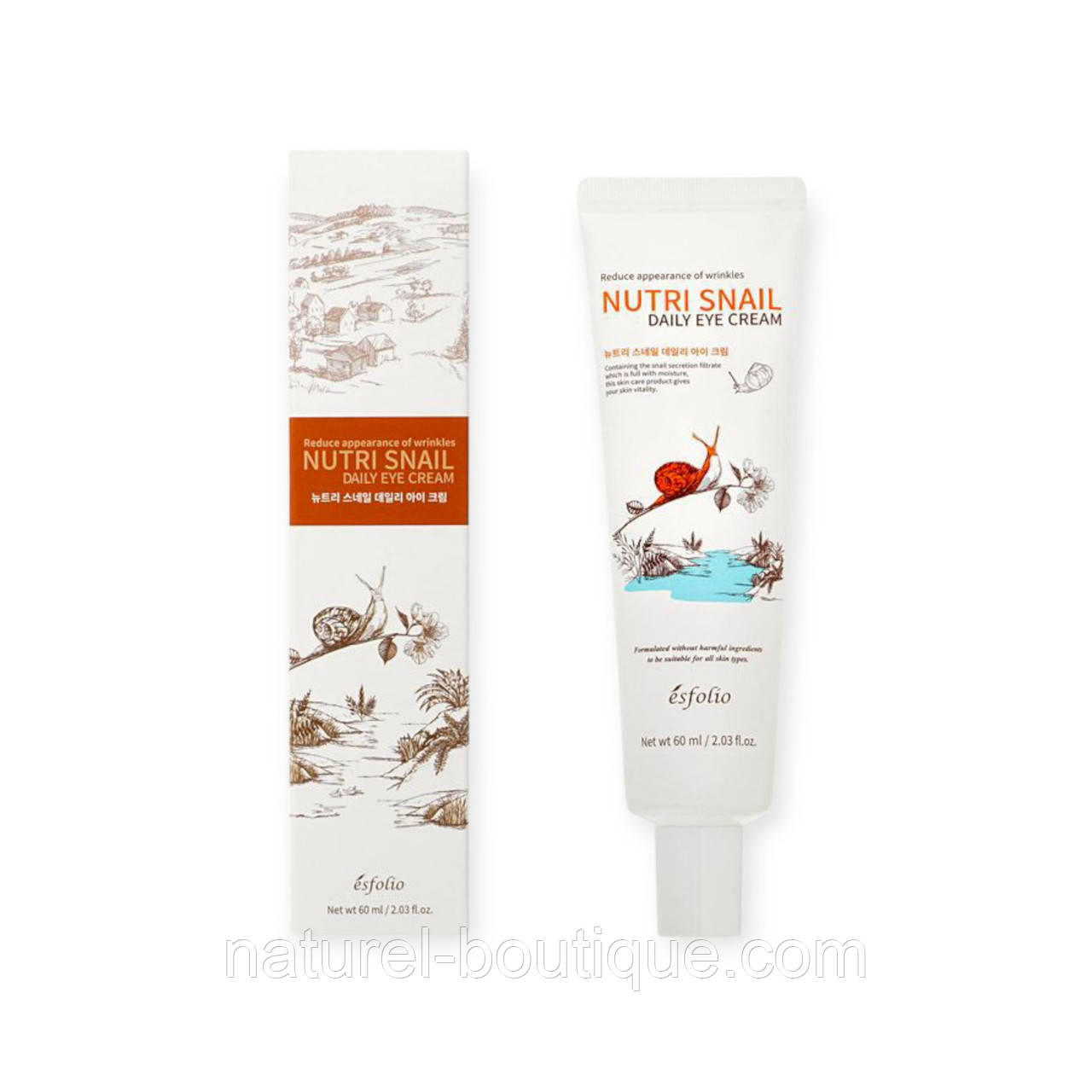Крем для повік Esfolio Nutri Snail Daily Eye Cream з екстрактом слизу равлика, фото 1