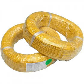 Дріт силіконовий 1 жила 22AWG (0,32 мм), TinCU, жовтий, 305 м