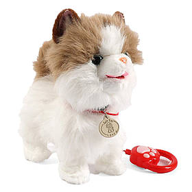 Улюбленець Кошеня біле на повідці звук ходить облизує запис голосу сенсор 25*15*27см (C 73703)