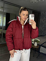 Жіноча дута куртка з капюшоном, фото 9