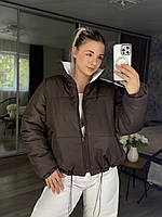 Жіноча дута куртка з капюшоном, фото 7