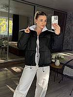 Жіноча дута куртка з капюшоном, фото 5