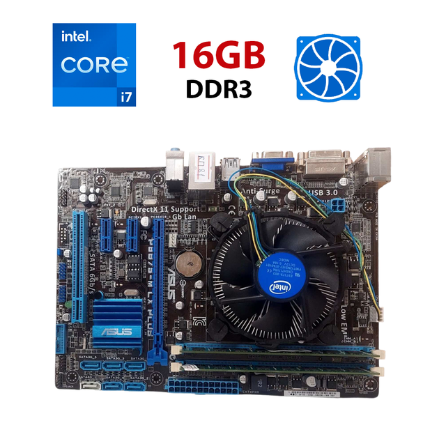 Intel core i7 2600 + DDR3 16G + P8B75-M Intel Core i7-2600