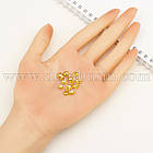 Шапочки для Намистин, Сплав, Квітка, Античне Золото, 6.5х3мм, Отвір 1мм, 50 шт, фото 3