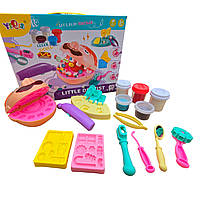 Тісто для ліплення Стоматолог щелепа 5 баночок тіста бормашинка молди уп 33,5*6*25,5 см (8852), фото 2