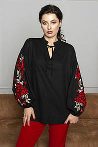 Жіноча сорочка вишиванка з об’ємними рукавами SEAM MKSMV151-944