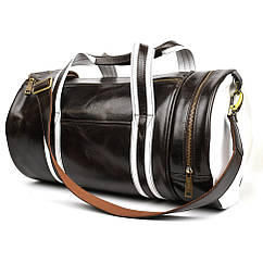 Спортивна шкіряна сумка люкс класу TARWA GCof-5565-4lx кавова