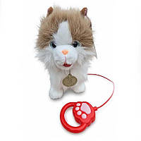 Улюбленець Кошеня біле на повідці звук ходить облизує запис голосу сенсор 25*15*27см (C 73703), фото 2