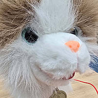 Улюбленець Кошеня біле на повідці звук ходить облизує запис голосу сенсор 25*15*27см (C 73703), фото 3