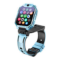 Детские смарт часы AS23 с GPS, SIM-картой, видеозвонком, водозащитой IPX7 и прослушкой Blue