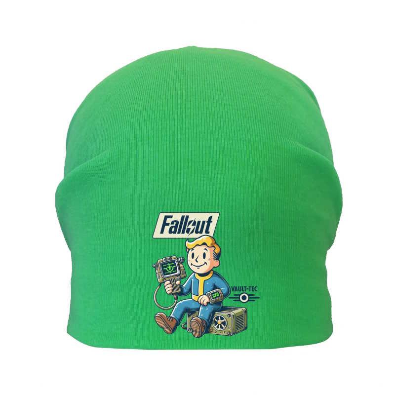 Шапка дитяча Фоллаут зелена (Fallout — 004) 50-52 см, фото 1