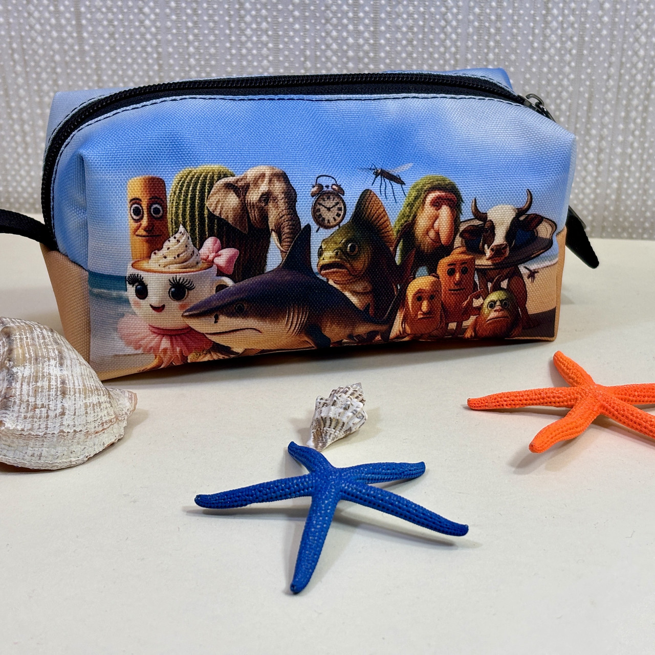 Шкільний пенал Тралалеро Трала Брейнрот італійський мем (brainrot mem Traalalero Traalala 01), 18 х 9 х 8 см, фото 1