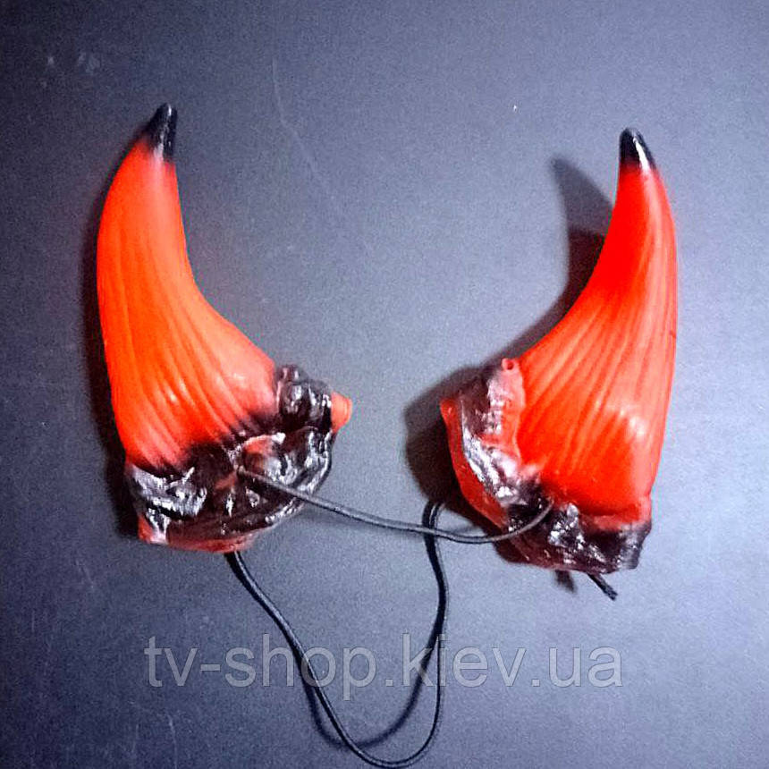 Ріжки гумові чортик, фото 1