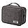 Органайзер нессер для зберігання дротів, зарядок, флешок. 2 отсека Cерый, фото 4