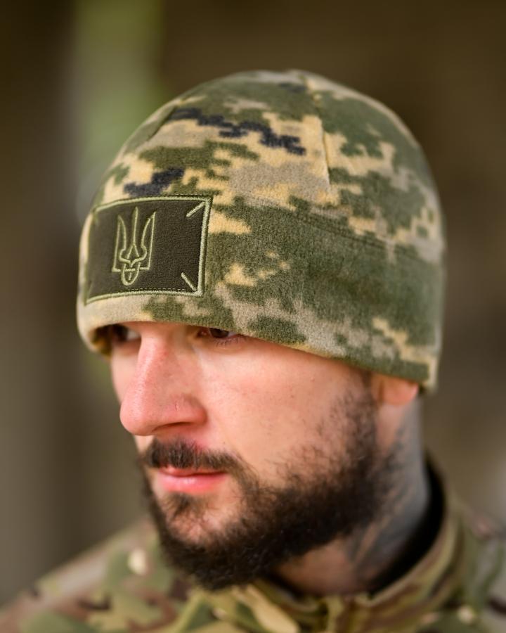 Флісова шапка Герб піксель