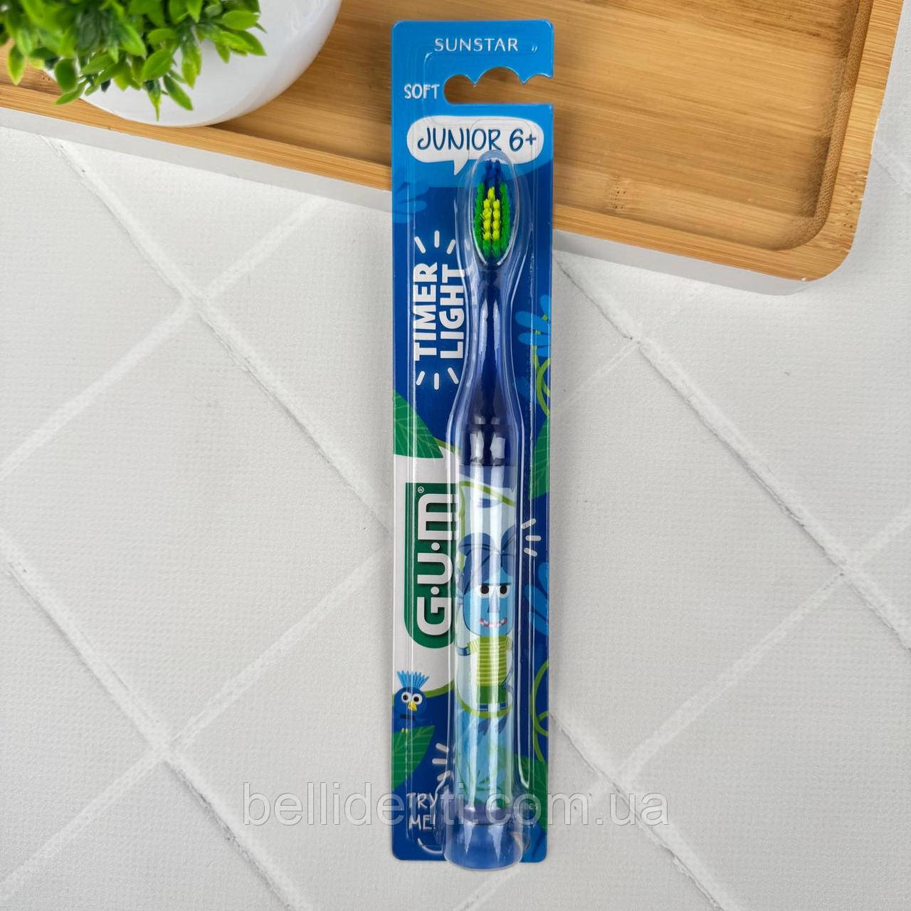 Дитяча зубна щітка Gum Junior Light-Up з підсвічуванням (від 7 до 12 років), синя