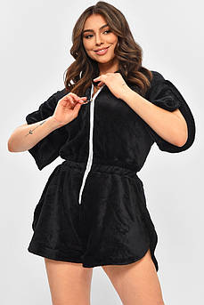 Піжама жіноча однотонна чорного кольору на блискавці р.42-44 207429M