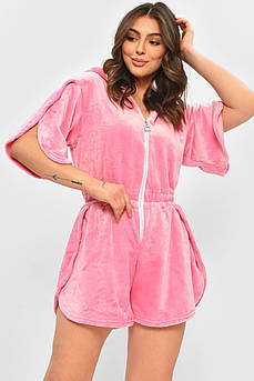 Піжама жіноча однотонна рожевого кольору на блискавці р.42-44 207431M