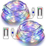 Гірлянда Роса 100 LED довжина 10 м від USB, мультиколор, фото 2