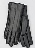 Жіночі шкіряні рукавички на мутоновому хутрі., фото 2