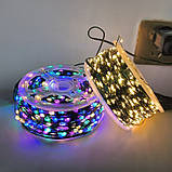 Гірлянда Роса нитка 500 LED  50 м з пультом 220В теплий білий, фото 8