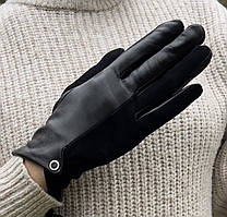 Жіночі шкіряні рукавички на підкладці