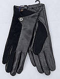 Жіночі шкіряні рукавички на підкладці, фото 3