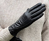 Жіночі рукавички з вовняною підкладкою, фото 4