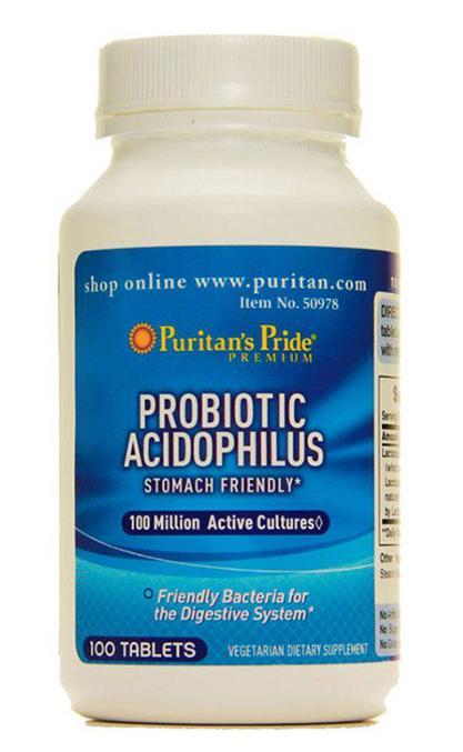 Пробіотик Puritan's Pride Probiotic Acidophilus 100 таблеток, фото 1