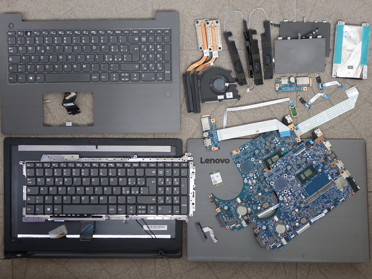 РОЗБИРАННЯ LENOVO V330-15IKB (Материнська плата Корпус Клавіатура Топкейс Кришка Рамка матриці Петлі Кулер Динаміки Шлейф hdd usb), фото 1