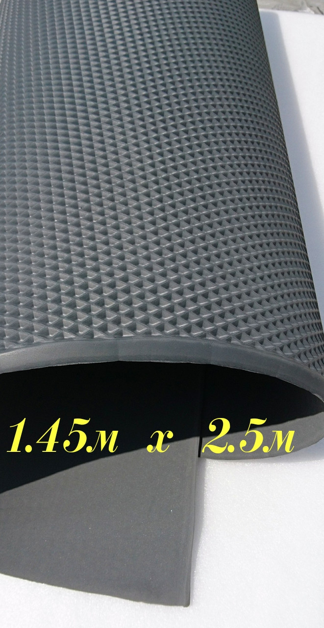 Матеріал для виготовлення автокилимків (EVA листовий).СІРИЙ РОМБ. 1.45м х 2.50м, фото 1