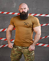 Тактична футболка потовідвідна SABUR ВІКІНГ КАЙОТ, армійська футболка для військових зсу ВТ6793